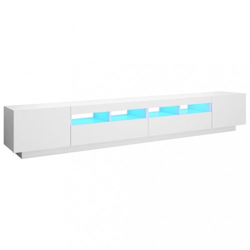 Nappali bútorok, vidaXL fehér TV-szekrény LED-lámpákkal 260 x 35 x 40 cm