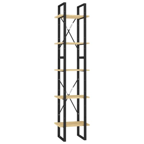 Könyvespolcok, állópolcok, vidaXL ötszintes fenyőfa könyvszekrény 40 x 30 x 175 cm