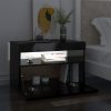 Éjjeliszekrények, vidaXL 2 db magasfényű fekete éjjeliszekrény LED-lámpákkal 60x35x40 cm