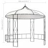 Kerti pavilon és előtető, vidaXL fehér kerek pavilon 300 x 290 cm
