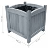 Virágcserepek és kaspók, vidaXL 2 db tömör fenyőfa kerti magaságyás 30 x 30 x 30 cm