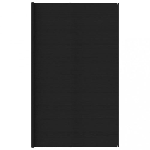 Sátorkellékek, vidaXL fekete HDPE sátorszőnyeg 400 x 400 cm