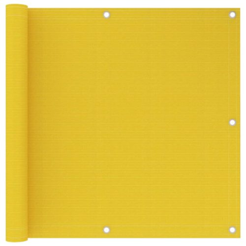 Kültéri napernyők és árnyékolók, vidaXL sárga HDPE erkélyparaván 90 x 600 cm