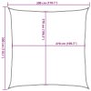 Kültéri napernyők és árnyékolók, vidaXL bézs HDPE napvitorla 160 g/m² 3 x 3 m