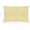 Kültéri napernyők és árnyékolók, vidaXL bézs HDPE napvitorla 160 g/m² 3 x 4 m