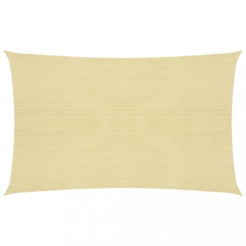 Kültéri napernyők és árnyékolók, vidaXL bézs HDPE napvitorla 160 g/m² 3 x 6 m
