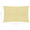 Kültéri napernyők és árnyékolók, vidaXL bézs HDPE napvitorla 160 g/m² 3 x 6 m