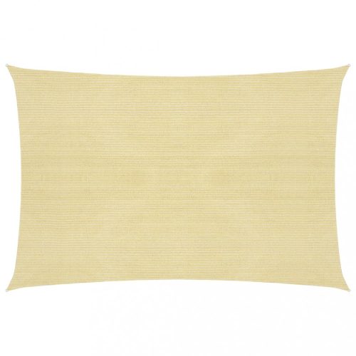 Kültéri napernyők és árnyékolók, vidaXL bézs HDPE napvitorla 160 g/m² 6 x 8 m