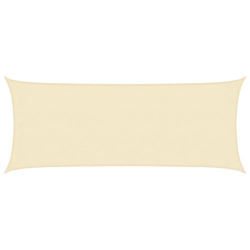 Kültéri napernyők és árnyékolók, vidaXL krémszínű HDPE napvitorla 160 g/m² 2 x 5 m