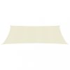 Kültéri napernyők és árnyékolók, vidaXL krémszínű HDPE napvitorla 160 g/m² 2,5 x 5 m