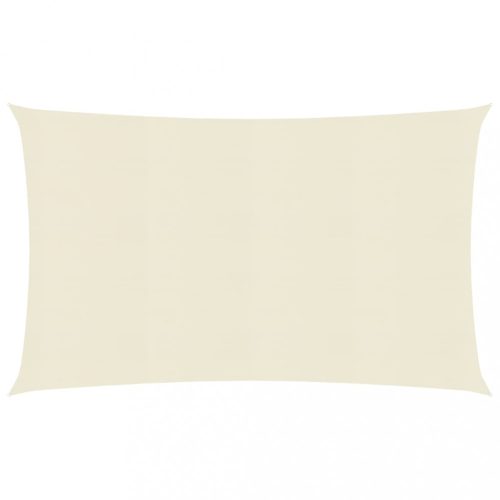 Kültéri napernyők és árnyékolók, vidaXL krémszínű HDPE napvitorla 160 g/m² 3,5 x 5 m