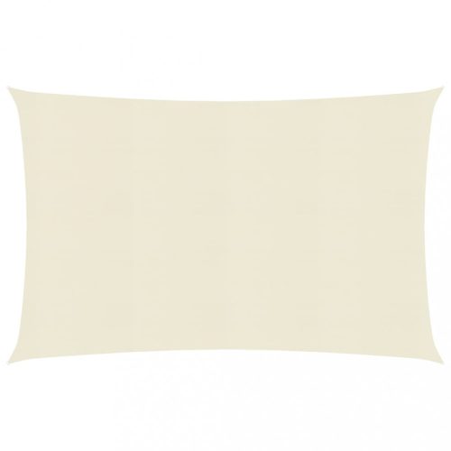 Kültéri napernyők és árnyékolók, vidaXL krémszínű HDPE napvitorla 160 g/m² 5 x 6 m