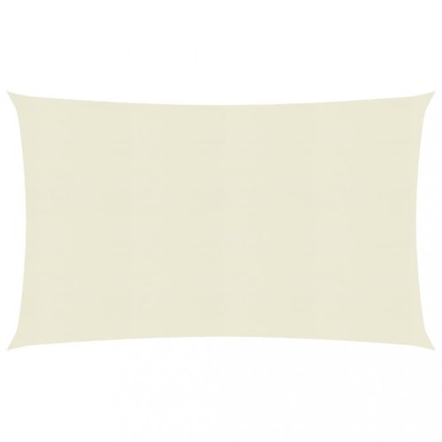 Kültéri napernyők és árnyékolók, vidaXL krémszínű HDPE napvitorla 160 g/m² 6 x 7 m