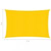 Kültéri napernyők és árnyékolók, vidaXL sárga HDPE napvitorla 160 g/m² 3 x 4 m