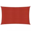 Kültéri napernyők és árnyékolók, vidaXL piros HDPE napvitorla 160 g/m² 4 x 7 m