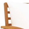 Kerti padok, vidaXL tömör akácfa kerti pad krémszínű párnával 120 cm