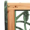 Kerti padok, vidaXL öntöttvas és tömör fenyőfa kerti pad 122 cm
