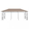 Kerti pavilon és előtető, vidaXL tópszínű pavilon szúnyoghálóval 6 x 3 x 2,73 m 180 g/m²
