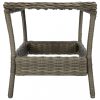 Kerti asztalok, vidaXL barna polyrattan kerti asztal 45 x 45 x 46,5 cm