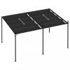 Kerti pavilon és előtető, vidaXL antracitszürke pavilon behúzható tetővel 400 x 300 x 233 cm