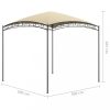 Kerti pavilon és előtető, vidaXL krémszínű pavilon 3 x 3 x 2,65 m 180 g/m²