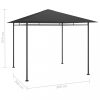 Kerti pavilon és előtető, vidaXL antracitszürke pavilon 3 x 3 x 2,7 m 180 g/m²