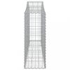 Virágcserepek és kaspók, vidaXL 2 db íves horganyzott vas gabion kosár 200x30x80/100 cm