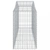 Virágcserepek és kaspók, vidaXL 3 db íves horganyzott vas gabion kosár 200x50x80/100 cm
