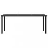 Kerti asztalok, vidaXL fekete polyrattan kerti étkezőasztal 180 x 70 x 73 cm