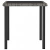 Kerti asztalok, vidaXL szürke polyrattan kerti étkezőasztal 70 x 70 x 73 cm