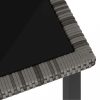 Kerti asztalok, vidaXL szürke polyrattan kerti étkezőasztal 70 x 70 x 73 cm