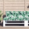 Székpárna és kanapé párnák, vidaXL levélmintás szövet raklappárna 120 x 40 x 12 cm