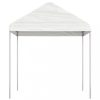 Kerti pavilon és előtető, vidaXL fehér polietilén pavilon tetővel 4,46 x 2,28 x 2,69 m