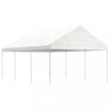 Kerti pavilon és előtető, vidaXL fehér polietilén pavilon tetővel 6,69 x 4,08 x 3,22 m