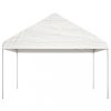Kerti pavilon és előtető, vidaXL fehér polietilén pavilon tetővel 6,69 x 4,08 x 3,22 m