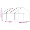 Kerti pavilon és előtető, vidaXL fehér polietilén pavilon tetővel 6,69 x 4,08 x 3,22 m