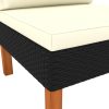 Kültéri kanapé szettek, vidaXL 2 db polyrattan és tömör eukaliptuszfa középső kanapé