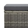 Kerti székek, vidaXL 4 db szürke polyrattan kerti ülőke párnákkal