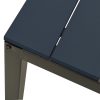 Kerti padok, vidaXL fekete acél és WPC kerti pad 110 cm