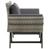 Kerti padok, vidaXL szürke polyrattan kerti pad párnával 176 cm
