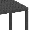 Napozóágyak, vidaXL 2 db fekete polyrattan napozóágy asztallal