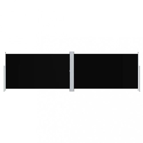 Kültéri napernyők és árnyékolók, vidaXL fekete behúzható oldalsó napellenző 180 x 600 cm