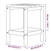 Kerti asztalok, vidaXL antracitszürke HDPE kerti Adirondack asztal 38 x 38 x 46 cm