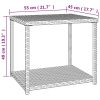 Kisasztalok, vidaXL fekete polyrattan kisasztal 55 x 45 x 49 cm