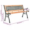 Kerti padok, vidaXL öntöttvas és tömör fenyőfa kerti pad 116 cm