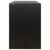Szeméttároló tartók, vidaXL fekete polyrattan hármas kerekeskuka tárolófészer 207x80x117 cm