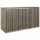 Szeméttároló tartók, vidaXL szürke polyrattan hármas kerekeskuka tárolófészer 207x80x117 cm