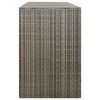 Szeméttároló tartók, vidaXL szürke polyrattan hármas kerekeskuka tárolófészer 207x80x117 cm