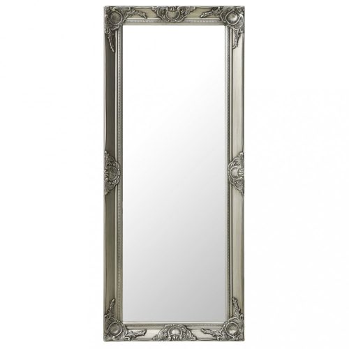 Tükrök, vidaXL ezüstszínű barokk stílusú fali tükör 50 x 120 cm