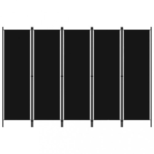 Térelválasztók, vidaXL fekete 5 paneles paraván 250 x 180 cm